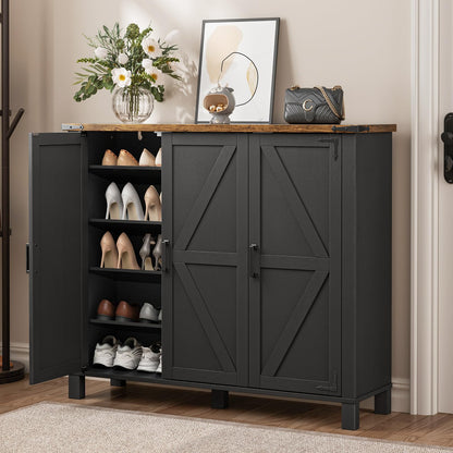 5 Tier Shoe Storage Cabinet Farmhouse Shoe Rack