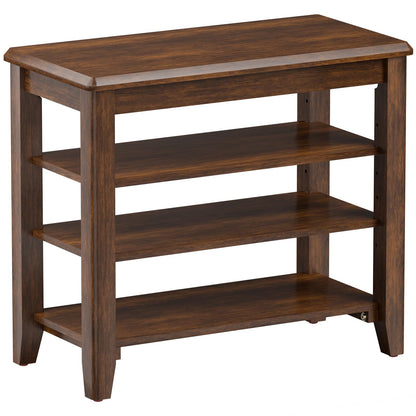 Entryway Shoe Bench Storage with Cushion Shelves