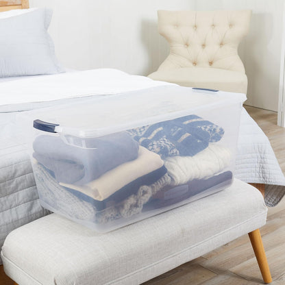 Stackable Clear Storage Box with Lid BPA Free Made in USA