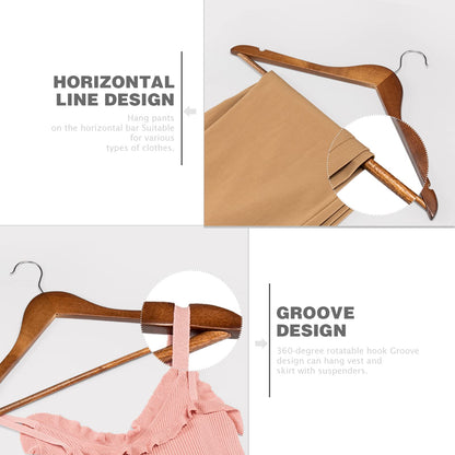 Wooden Suit Hangers 10-30 Pack Space Saving Design