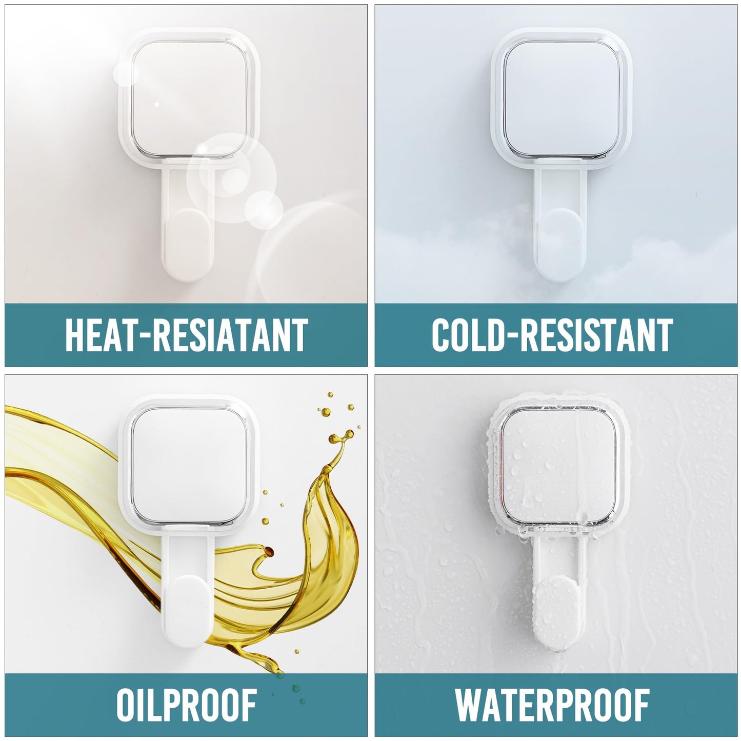 Suction Cup Shower Caddy 2 Pack No Drill Bathroom Organizer