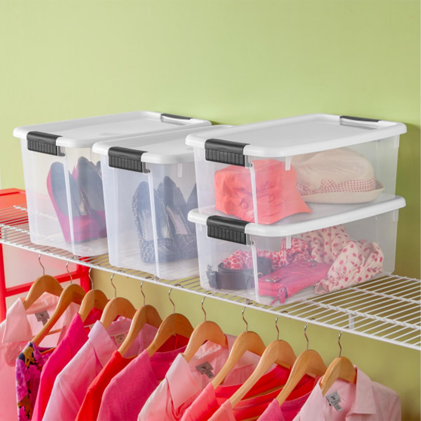 Stackable Clear Latching Storage Box Heavy Duty Organizer