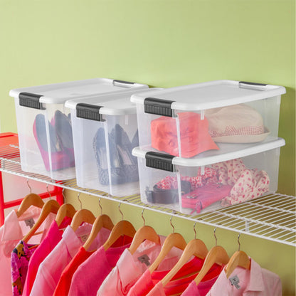 Stackable Clear Latching Storage Box Heavy Duty Organizer
