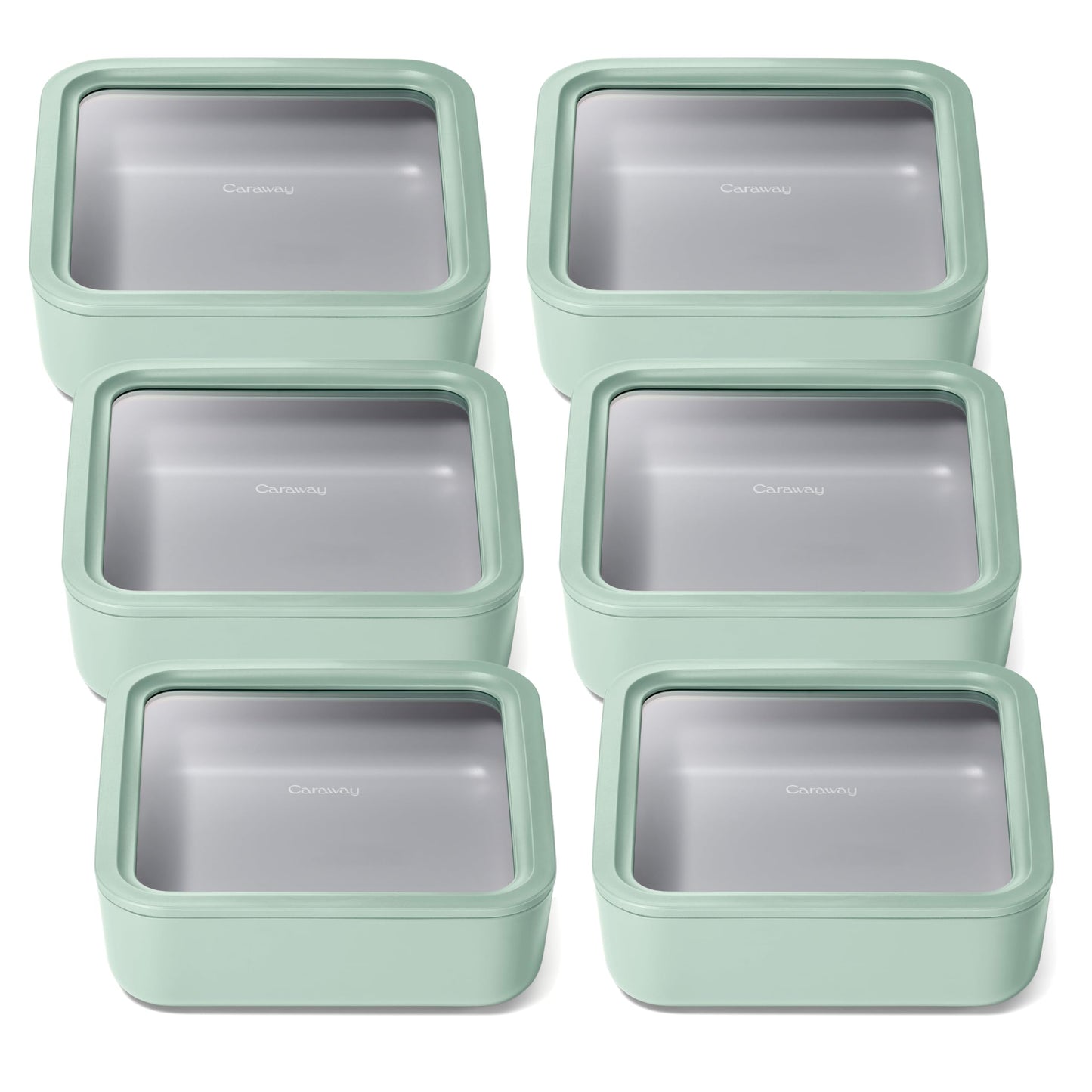 Glass Food Storage Set Ceramic Coated Lids Microwave Safe