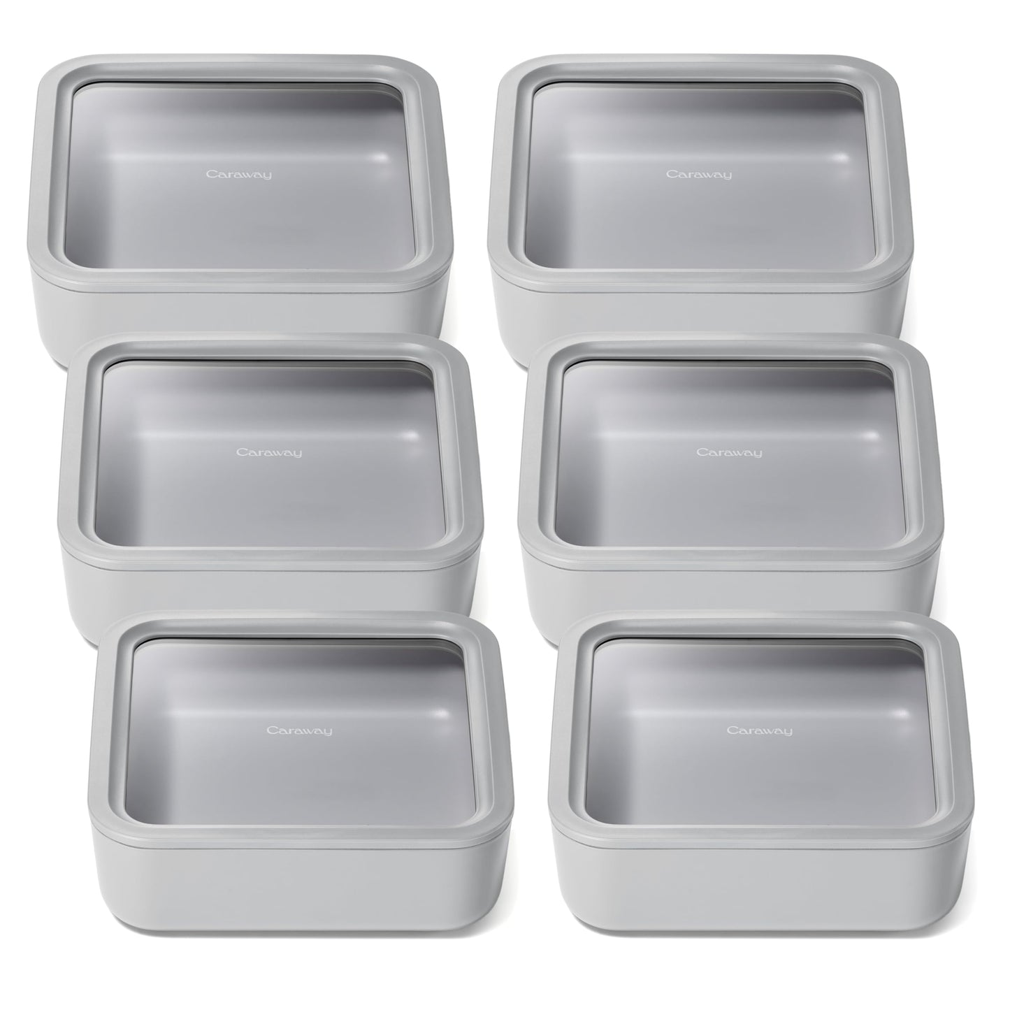 Glass Food Storage Set Ceramic Coated Lids Microwave Safe