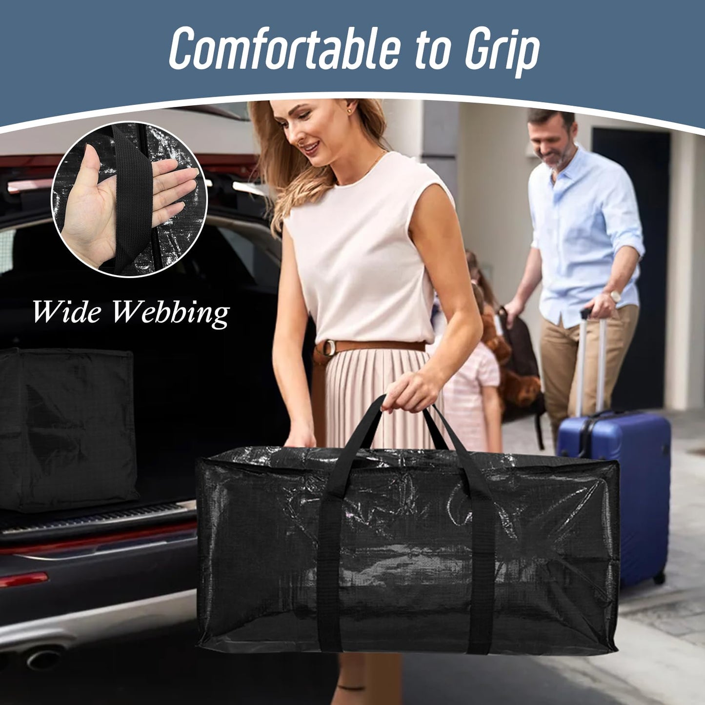 Heavy Duty Moving Storage Bags with Zipper Handles