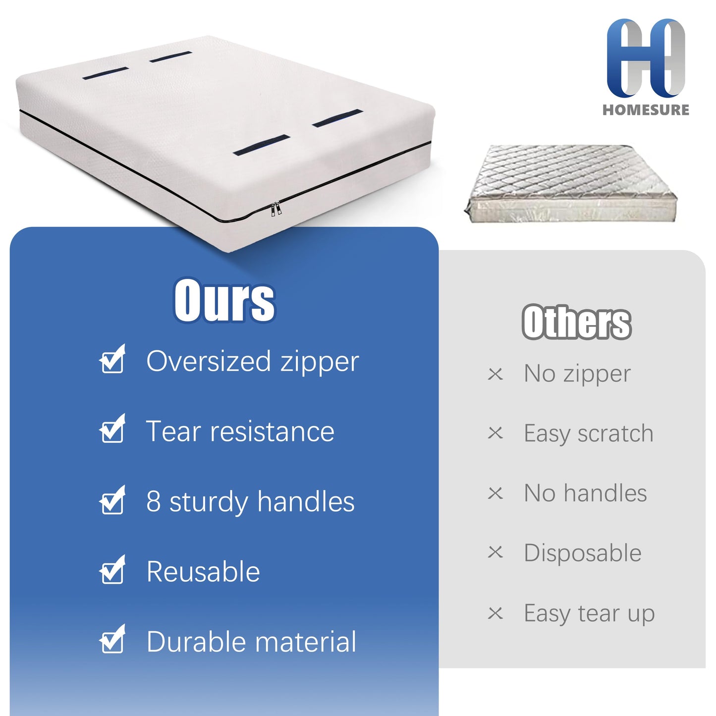 Mattress Cover Storage Bag for Moving and Protection