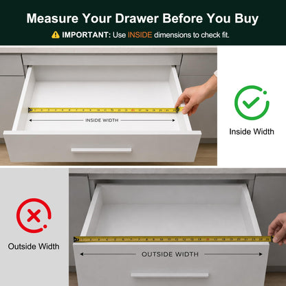 Oridom Expandable Bamboo Kitchen Drawer Organizer
