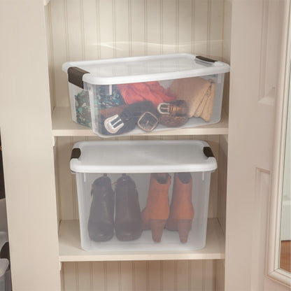 Stackable Clear Latching Storage Box Heavy Duty Organizer