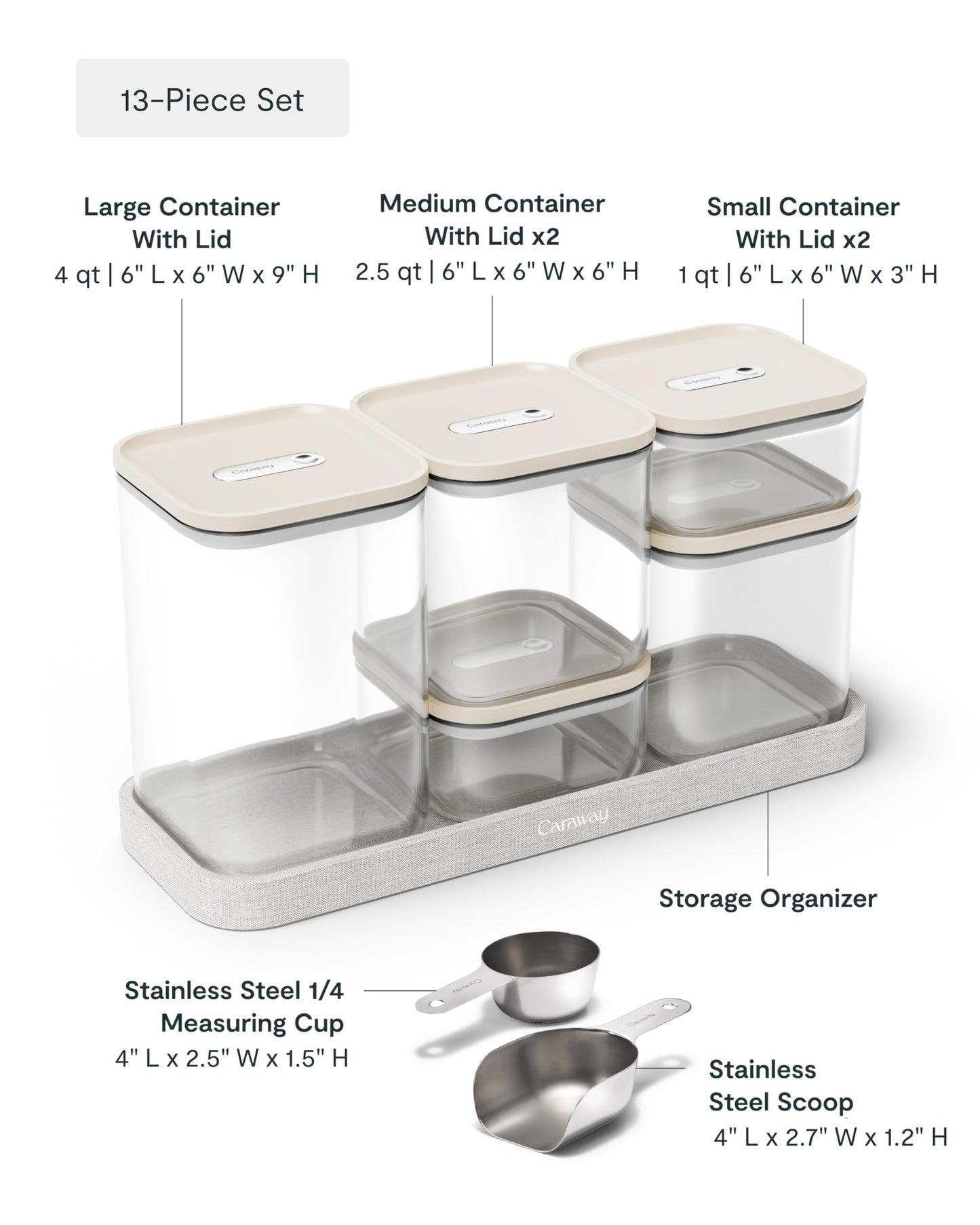 Airtight Glass Food Storage Containers with Stackable Lids