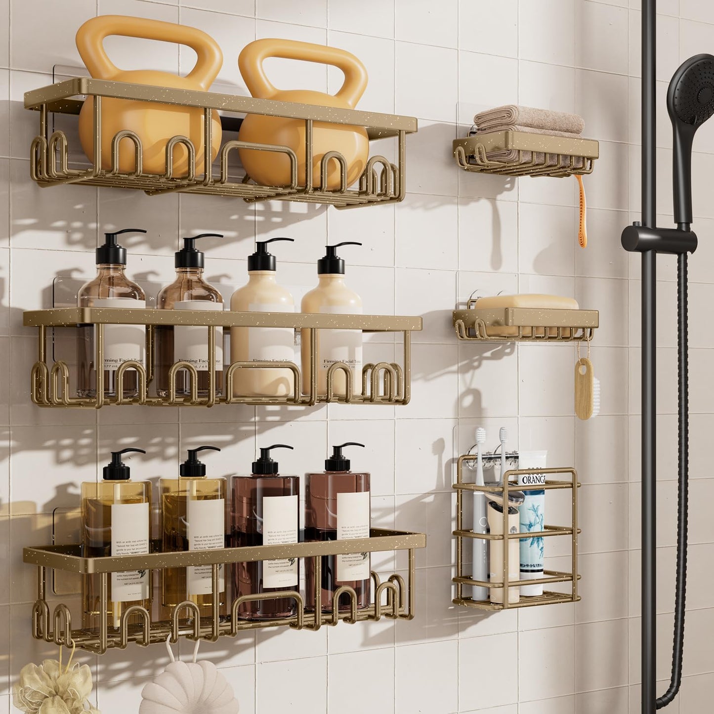 Stackable Shower Caddy Bathroom Organizer No Drill