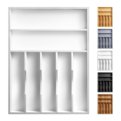 Oridom Expandable Bamboo Kitchen Drawer Organizer