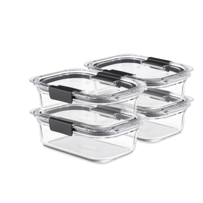 Glass Food Storage Containers Set Assorted Sizes Leak Proof Clear