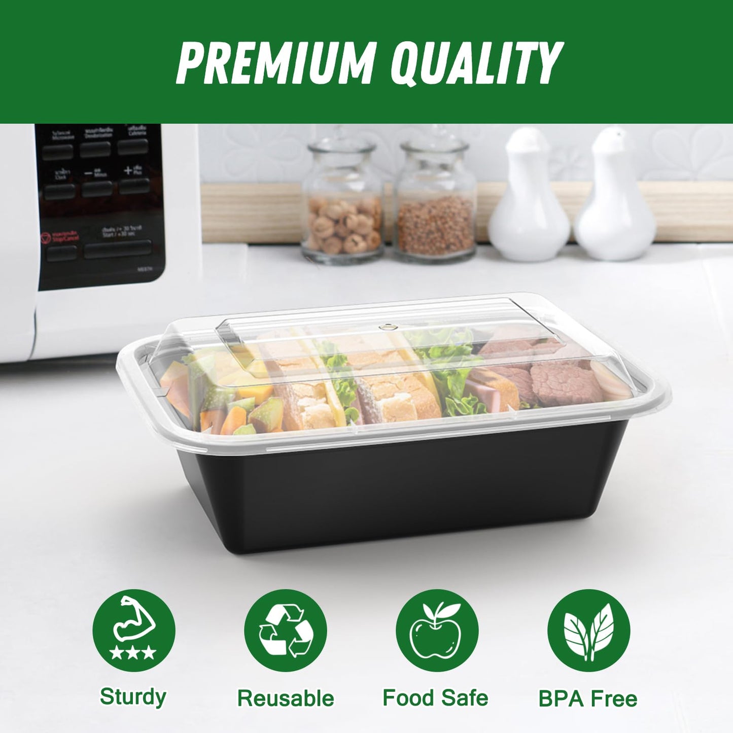 Meal Prep Containers with Lids Multi Size 24–38 oz