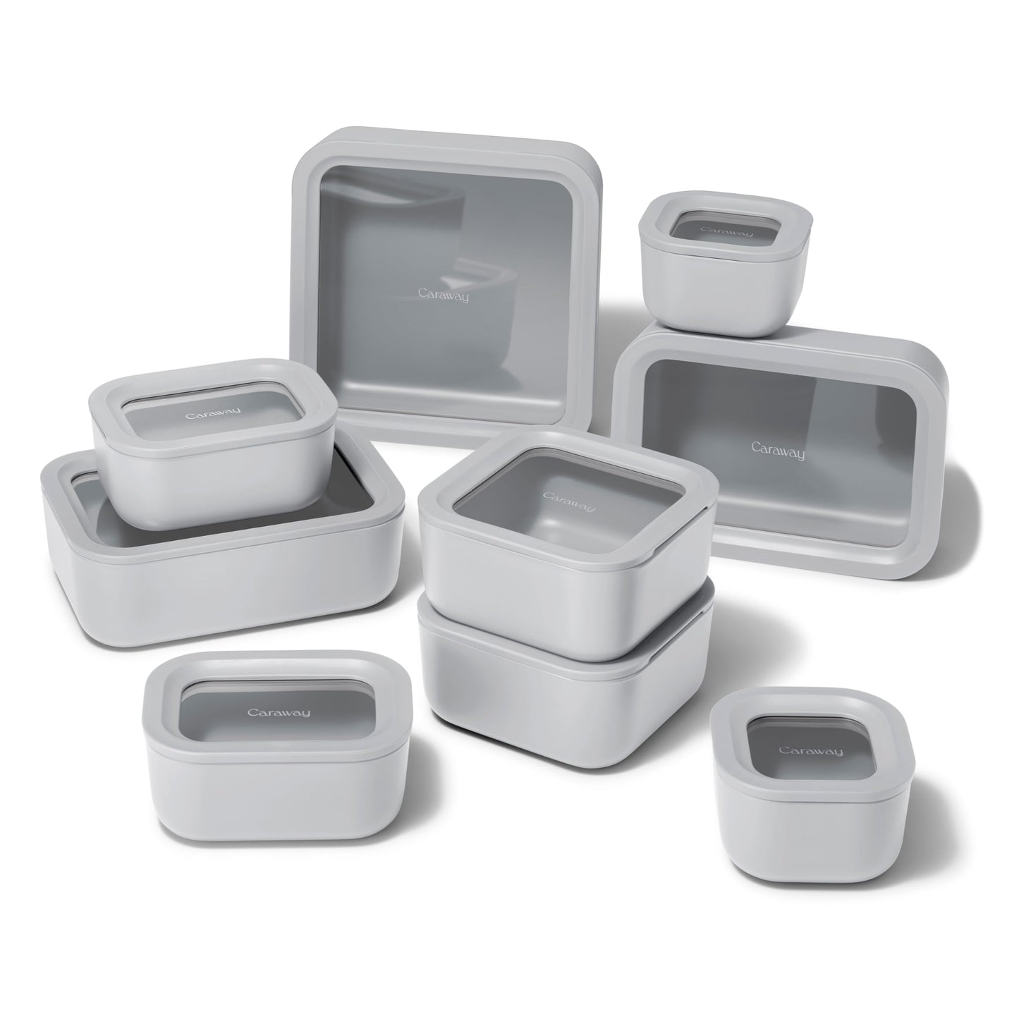 Glass Food Storage Set Ceramic Coated Lids Lunch Box Safe