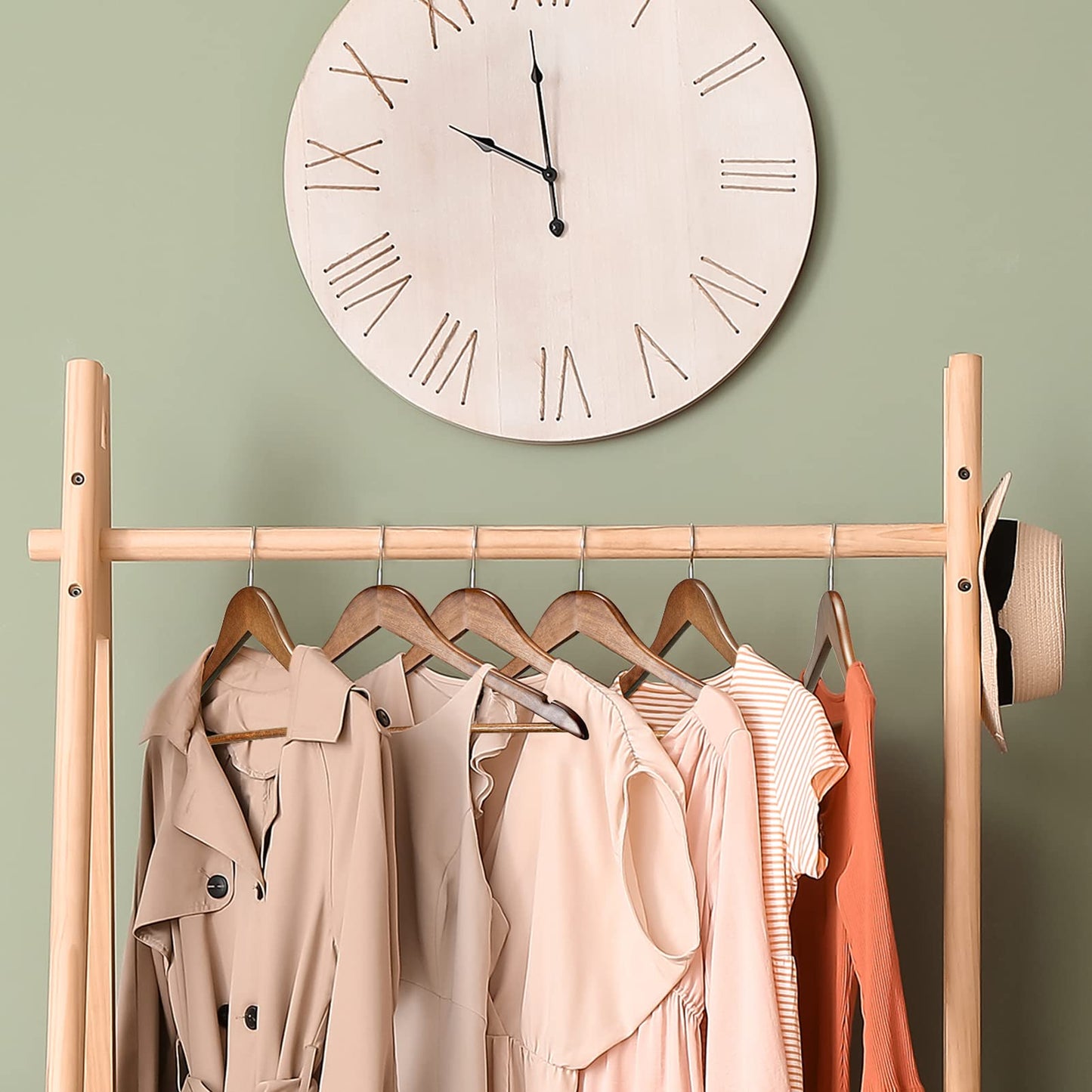 Wooden Suit Hangers 10-30 Pack Space Saving Design
