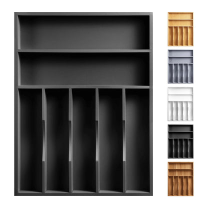 Oridom Expandable Bamboo Kitchen Drawer Organizer