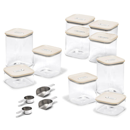 Airtight Glass Food Storage Containers with Stackable Lids