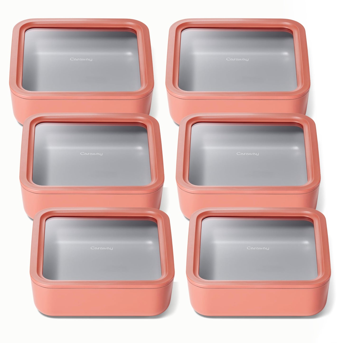 Glass Food Storage Set Ceramic Coated Lids Microwave Safe