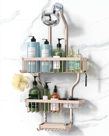 YASONIC Never Rust Hanging Shower Caddy Aluminum Organizer