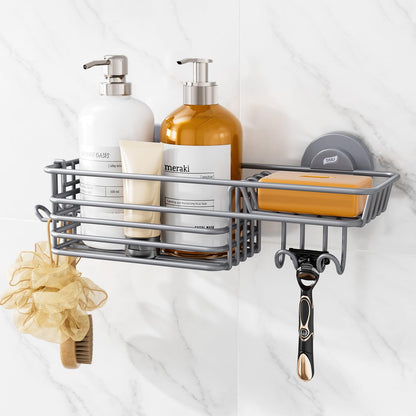 TAILI Suction Shower Caddy with 4 Hooks