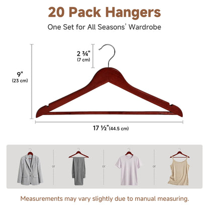 Wooden Coat Clothes Hangers Durable Closet Organizer