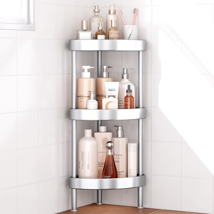 Corner Shower Caddy Adjustable Rustproof Aluminum Organizer