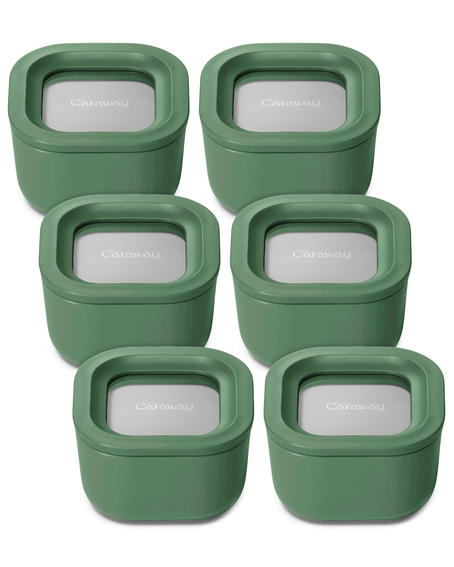 Glass Food Storage Set Ceramic Coated Lids Microwave Safe