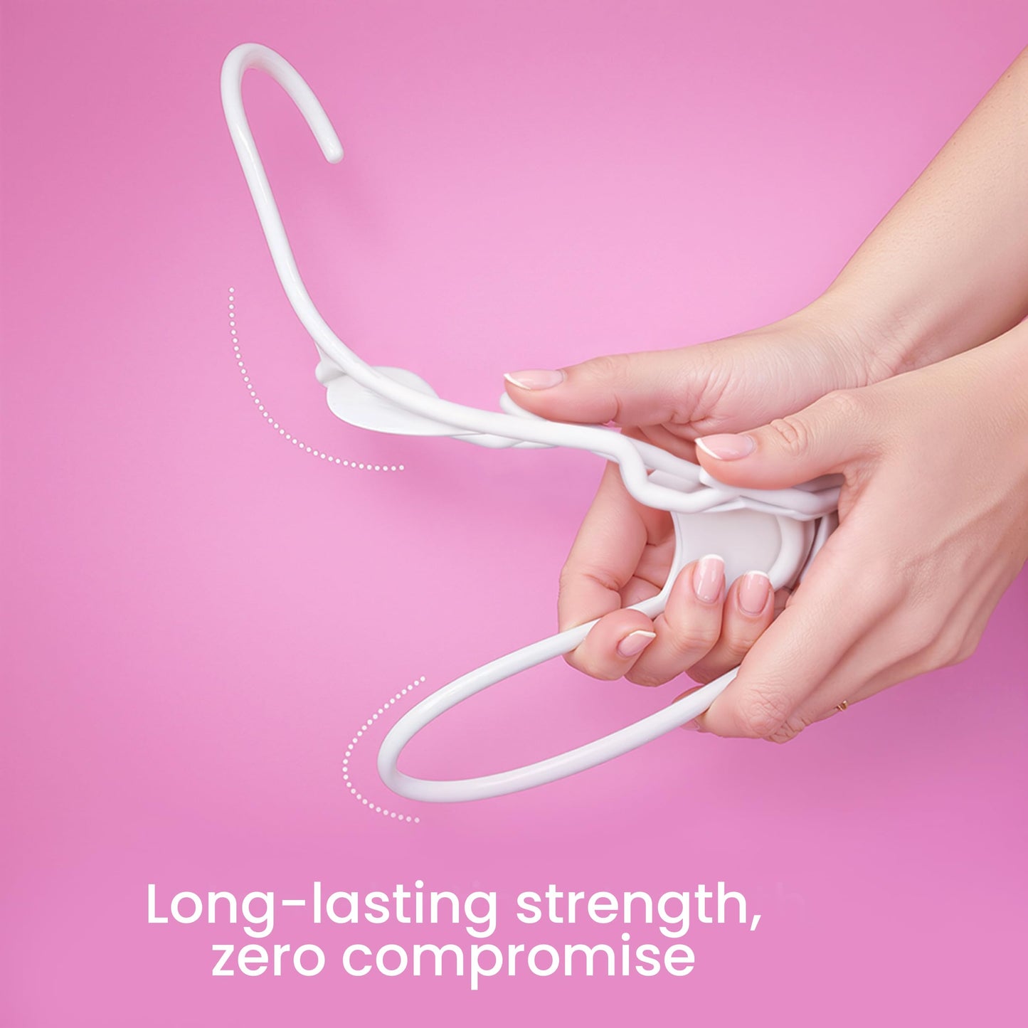 Plastic Space Saving Clothes Hangers 200 Pack White