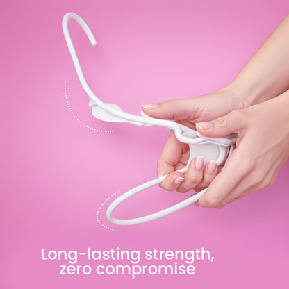 Plastic Space Saving Clothes Hangers 200 Pack White