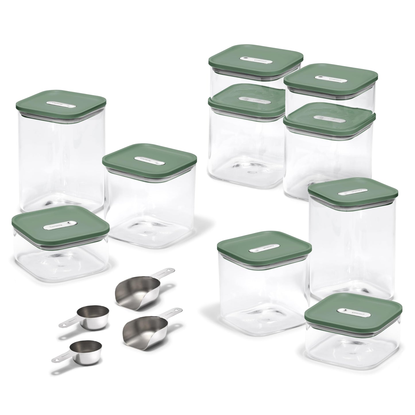 Airtight Glass Food Storage Containers with Stackable Lids