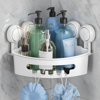 TAILI Suction Shower Caddy with 4 Hooks