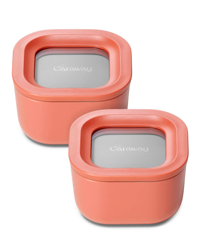 Glass Food Storage Set Ceramic Coated Lids Microwave Safe
