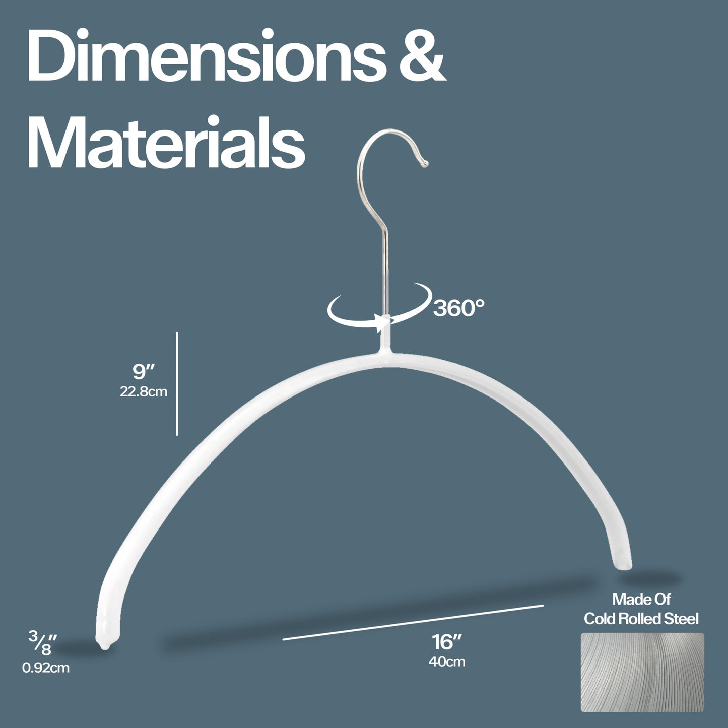 Non-Slip Space Saving Steel Clothes Hangers for Clothes
