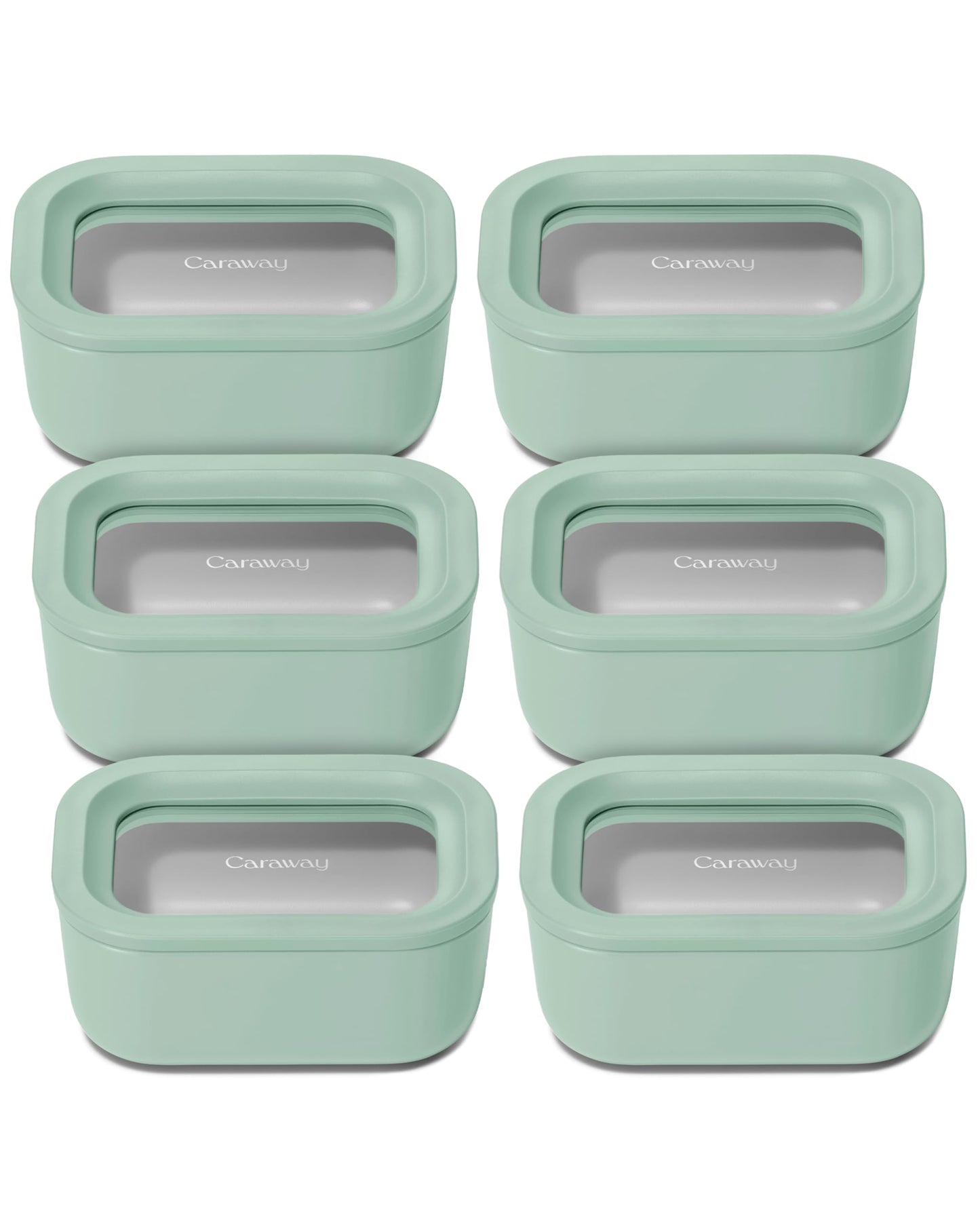 Glass Food Storage Set Ceramic Coated Lids Microwave Safe