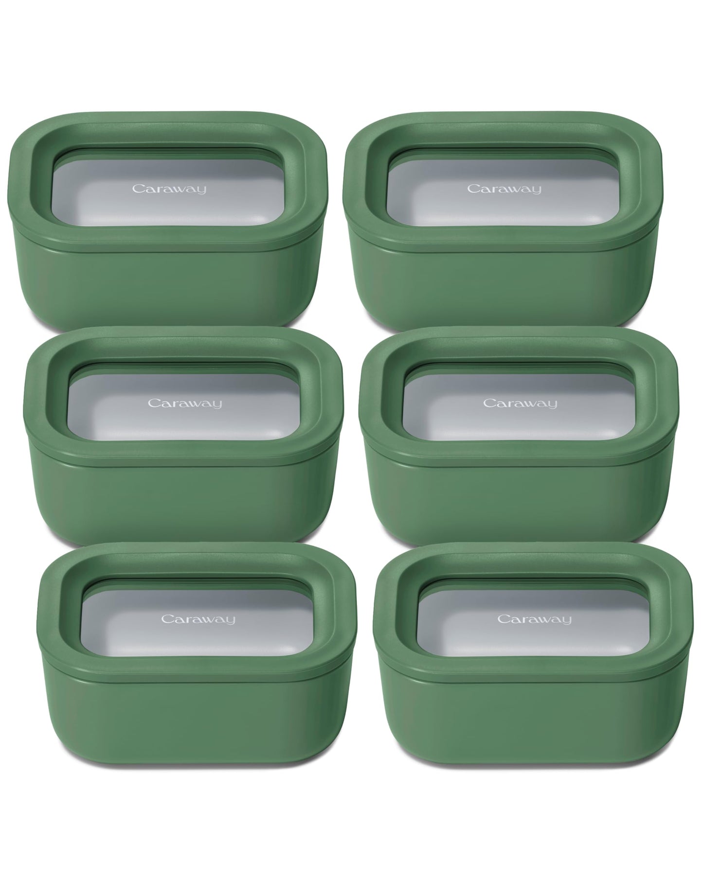 Glass Food Storage Set Ceramic Coated Lids Microwave Safe