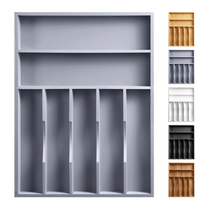 Oridom Expandable Bamboo Kitchen Drawer Organizer