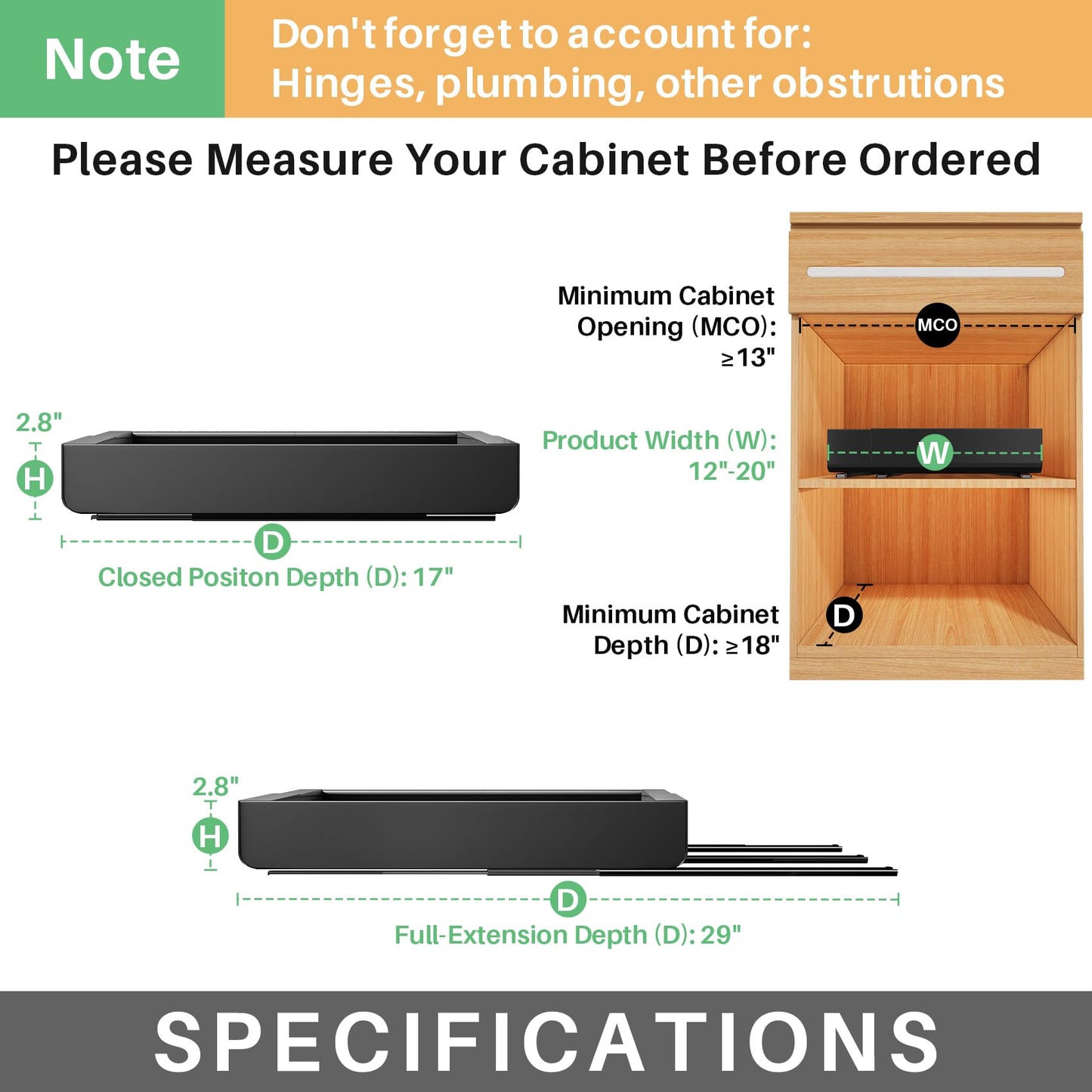 Expandable Cabinet Organizer 5.7 Inch