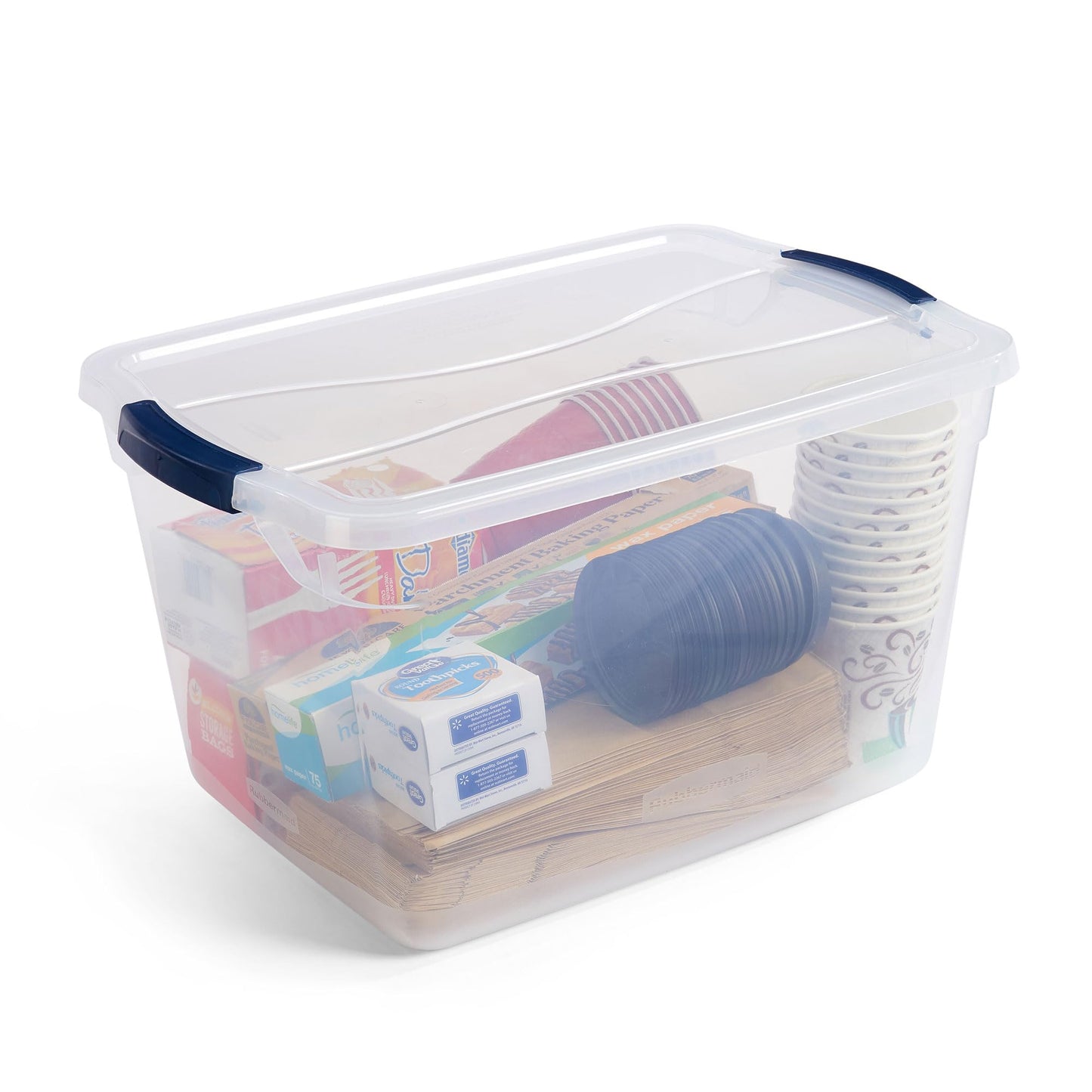 12-Pack Stackable Clear Latching Storage Containers 32 Qt