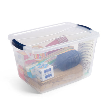 12-Pack Stackable Clear Latching Storage Containers 32 Qt