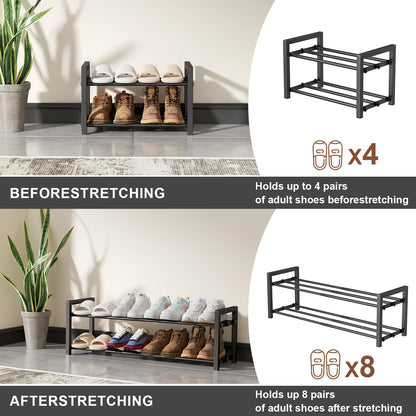 Stackable Shoe Rack Organizer Storage Shelf Rack