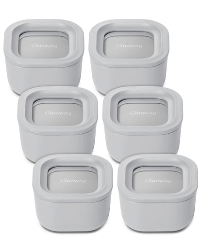 Glass Food Storage Set Ceramic Coated Lids Microwave Safe