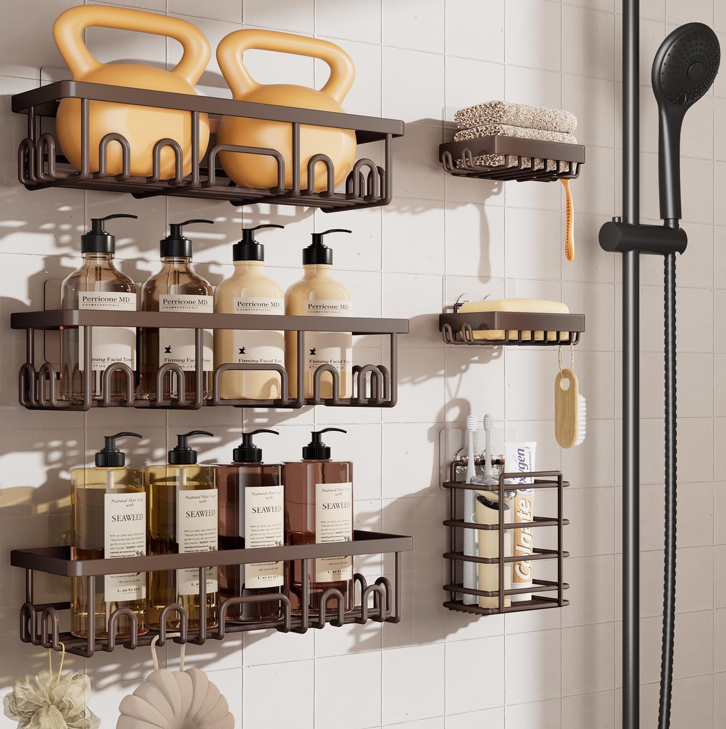 Stackable Shower Caddy Bathroom Organizer No Drill