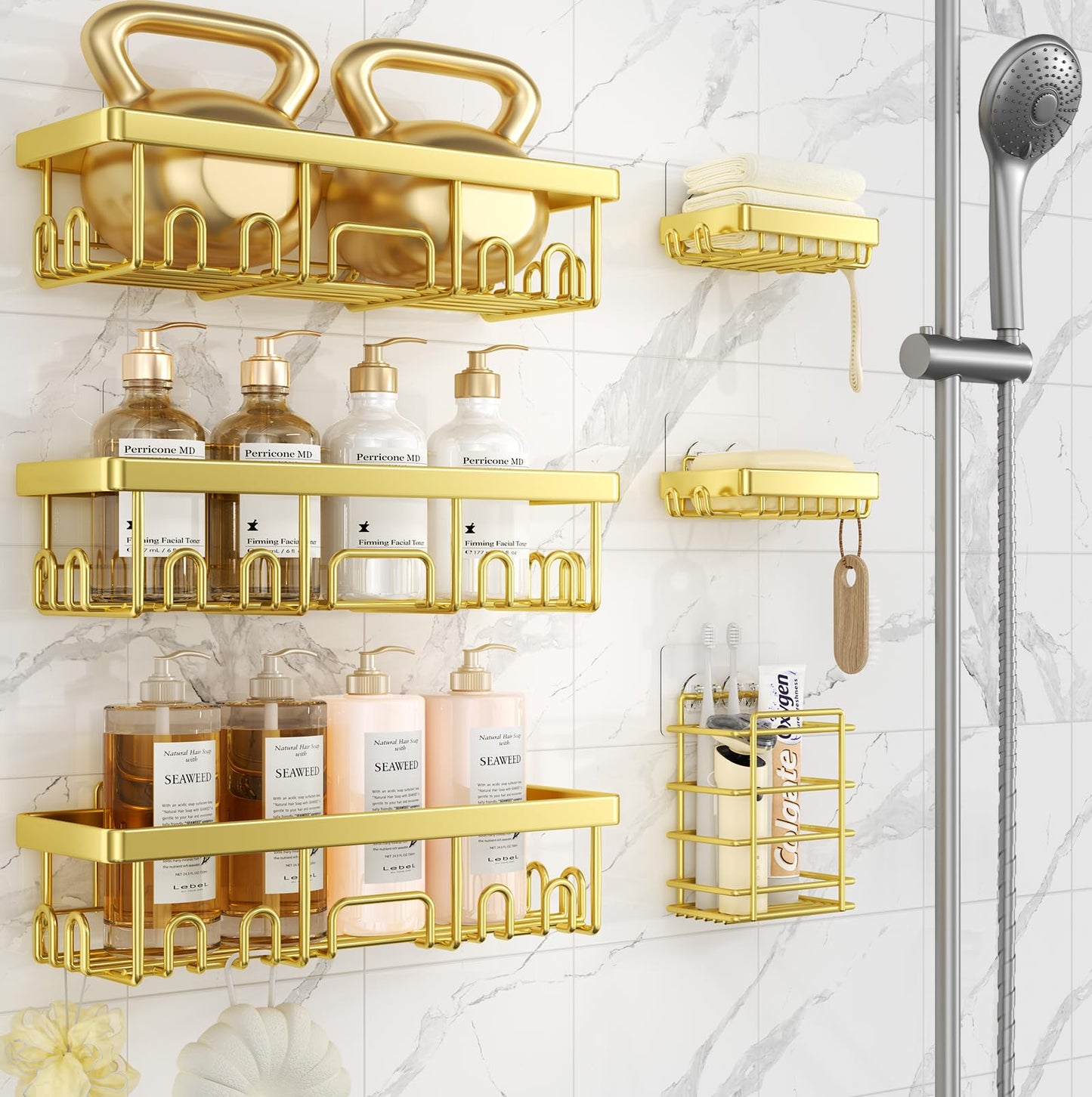 Stackable Shower Caddy Bathroom Organizer No Drill