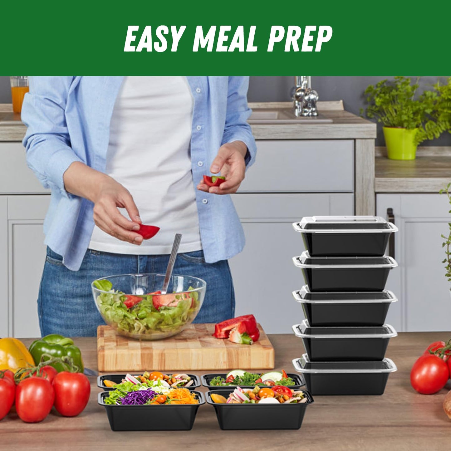 Meal Prep Containers with Lids Multi Size 24–38 oz
