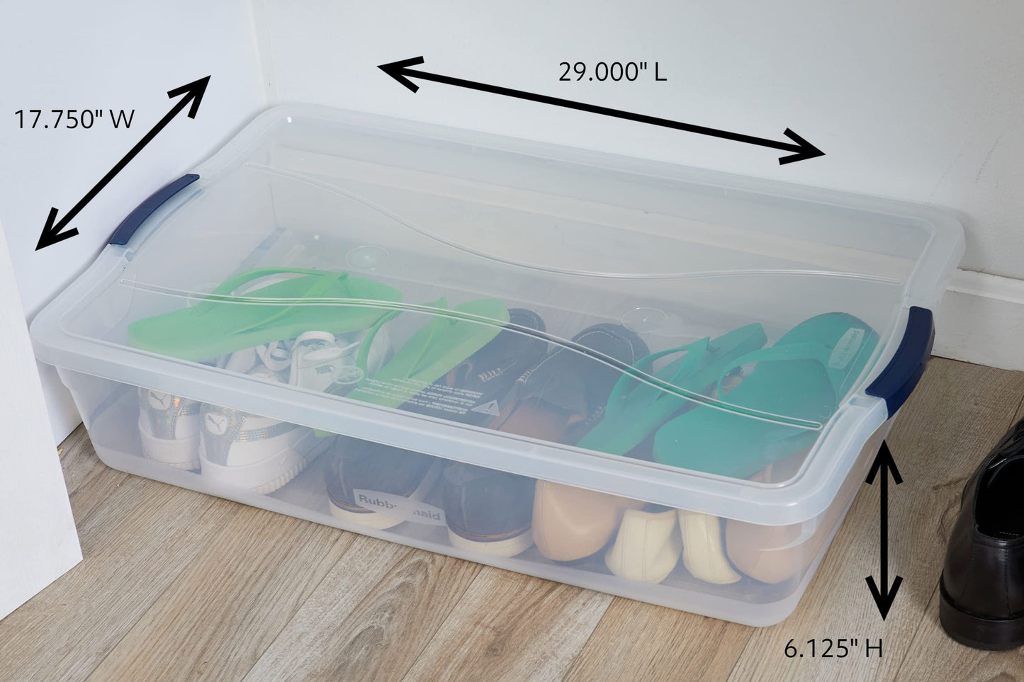 Large Clear Stackable Storage Container with Lid