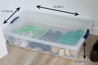 Large Clear Stackable Storage Container with Lid