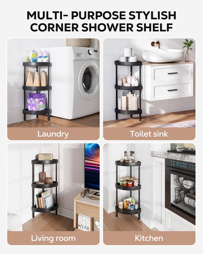 Corner Shower Caddy Adjustable Rustproof Aluminum Organizer