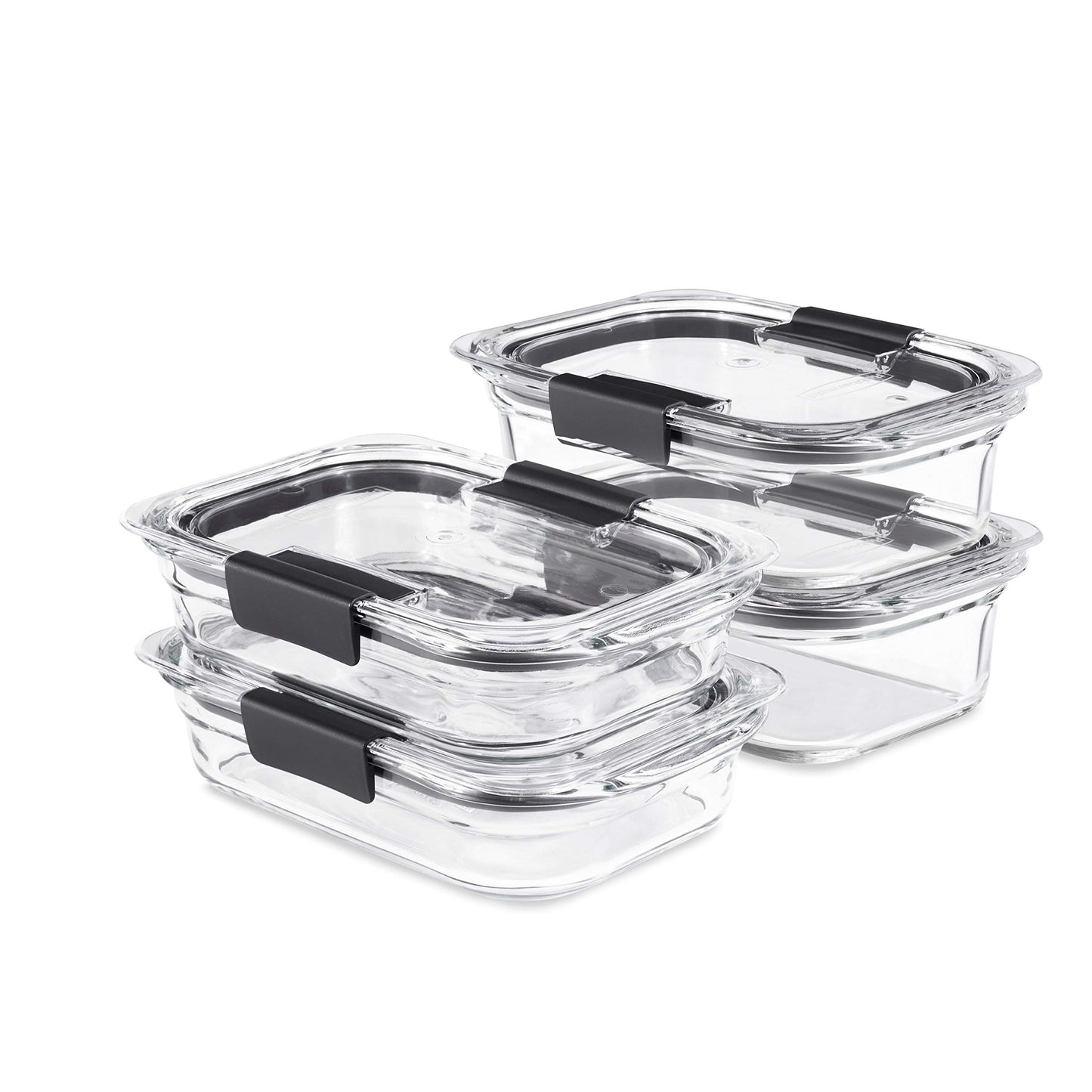 Glass Food Storage Containers Set Assorted Sizes Leak Proof Clear