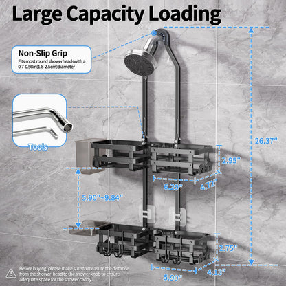 Shower Caddy Over Head Metal Rust Proof Organizer